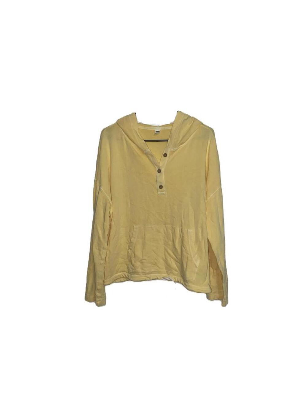Old Navy Yellow Hoodie Lightweight Coastal Grandma Summer Top L